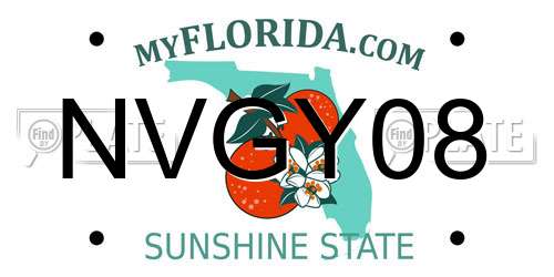 NVGY08 Florida License Plate