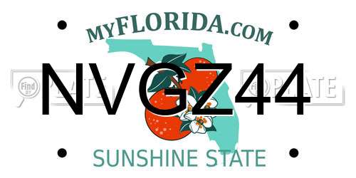 NVGZ44 Florida License Plate