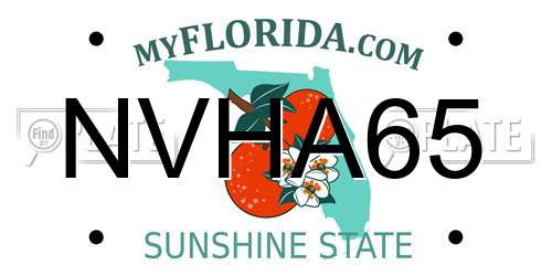 NVHA65 Florida License Plate