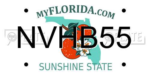 NVHB55 Florida License Plate