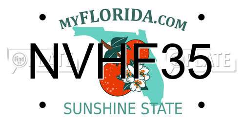 NVHF35 Florida License Plate