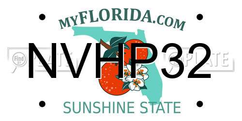NVHP32 Florida License Plate