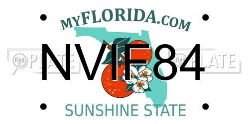 NVIF84 Florida License Plate
