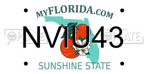 NVIU43 Florida License Plate