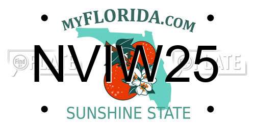 NVIW25 Florida License Plate