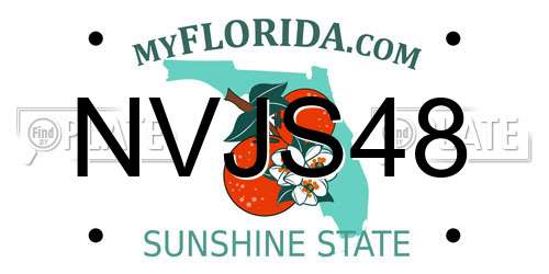NVJS48 Florida License Plate
