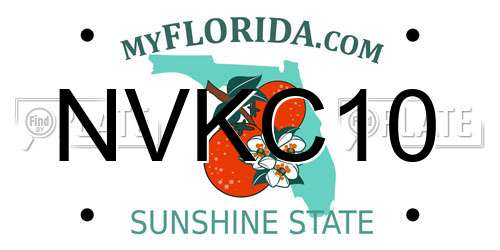 NVKC10 Florida License Plate