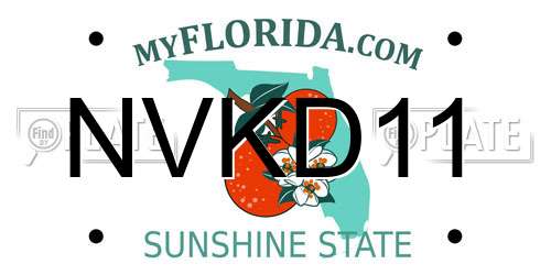 NVKD11 Florida License Plate