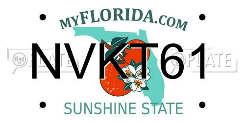 NVKT61 Florida License Plate