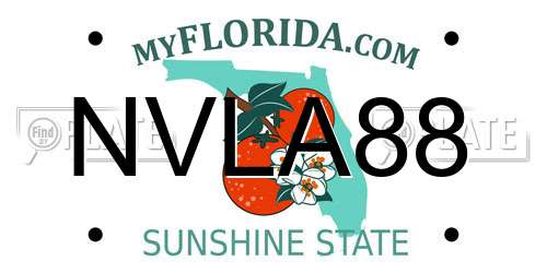 NVLA88 Florida License Plate