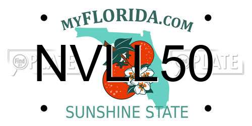 NVLL50 Florida License Plate