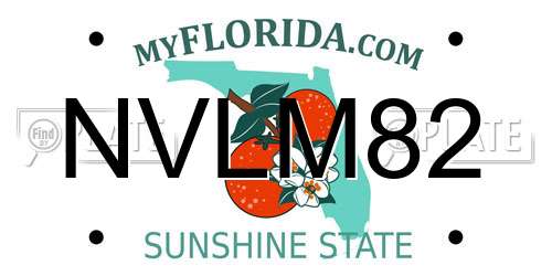 NVLM82 Florida License Plate