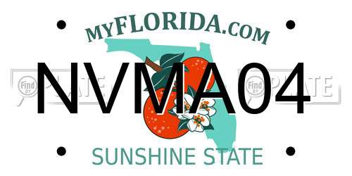 NVMA04 Florida License Plate