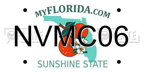NVMC06 Florida License Plate