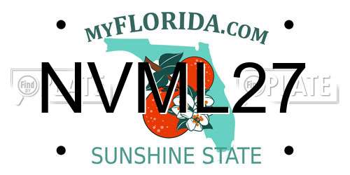 NVML27 Florida License Plate