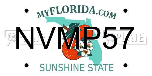 NVMP57 Florida License Plate