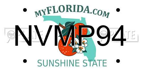NVMP94 Florida License Plate