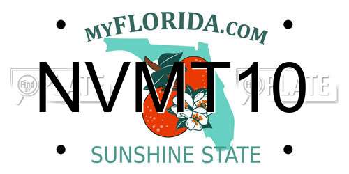 NVMT10 Florida License Plate