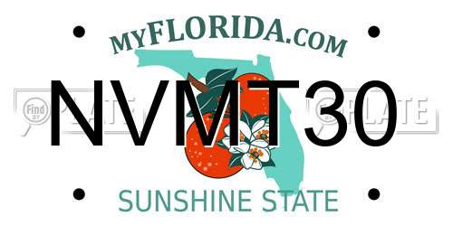 NVMT30 Florida License Plate