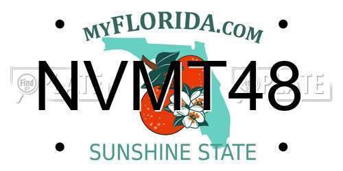 NVMT48 Florida License Plate
