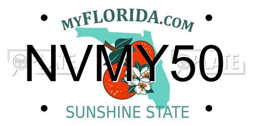 NVMY50 Florida License Plate