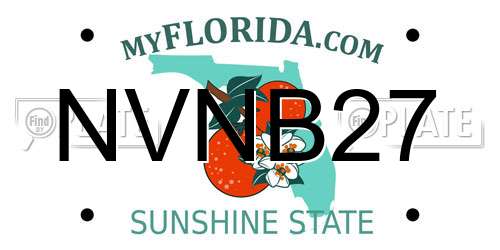 NVNB27 Florida License Plate