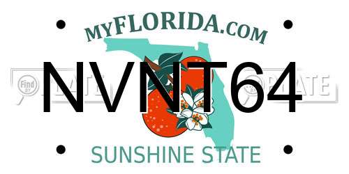 NVNT64 Florida License Plate