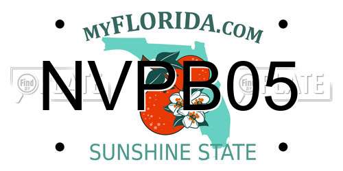 NVPB05 Florida License Plate