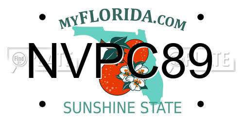 NVPC89 Florida License Plate