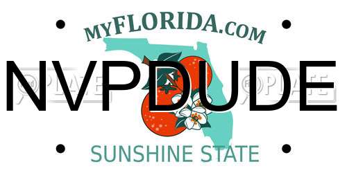 NVPDUDE Florida License Plate