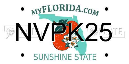 NVPK25 Florida License Plate
