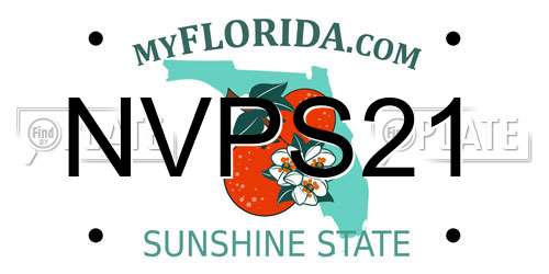 NVPS21 Florida License Plate