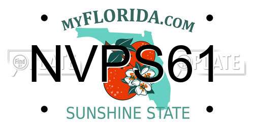 NVPS61 Florida License Plate
