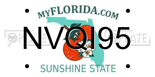 NVQI95 Florida License Plate