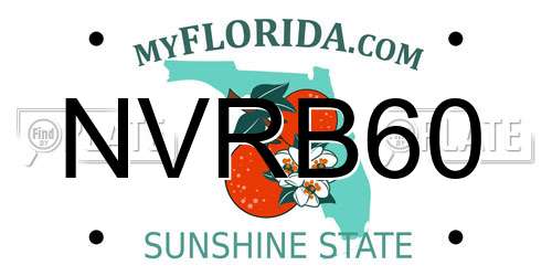 NVRB60 Florida License Plate