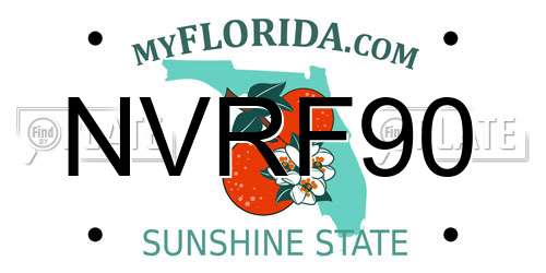 NVRF90 Florida License Plate
