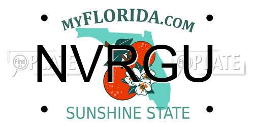 NVRGU Florida License Plate