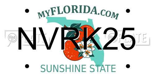 NVRK25 Florida License Plate