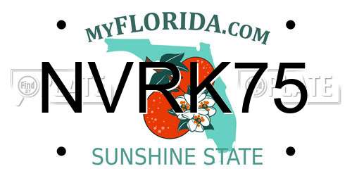 NVRK75 Florida License Plate