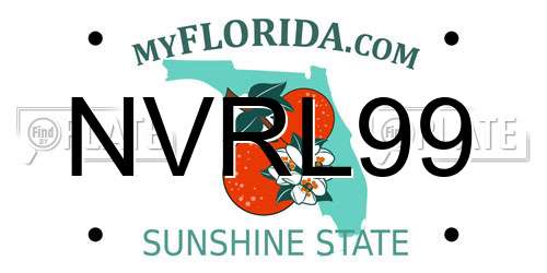 NVRL99 Florida License Plate