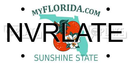 NVRLATE Florida License Plate