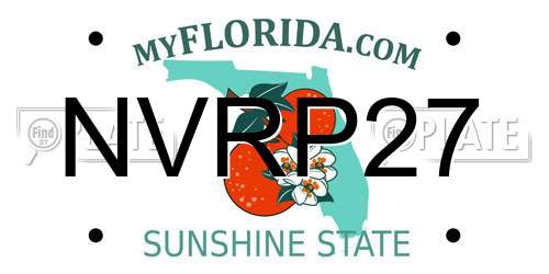 NVRP27 Florida License Plate