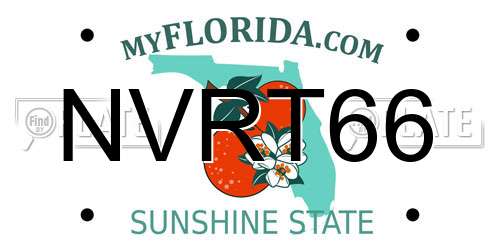 NVRT66 Florida License Plate