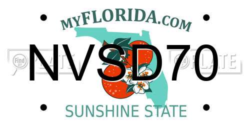 NVSD70 Florida License Plate