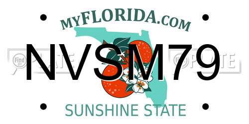 NVSM79 Florida License Plate