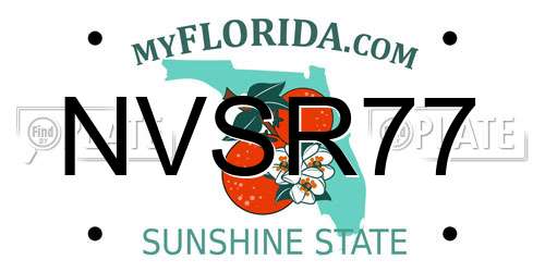 NVSR77 Florida License Plate