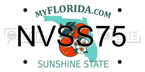 NVSS75 Florida License Plate