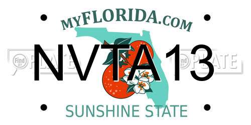 NVTA13 Florida License Plate