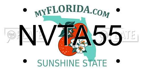 NVTA55 Florida License Plate