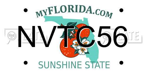 NVTC56 Florida License Plate